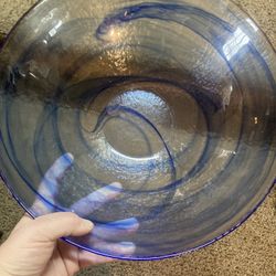 Blown Glass Bowl And Porcelain Balls