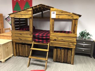 Solid Wood Twin Size Treehouse Bed Frame