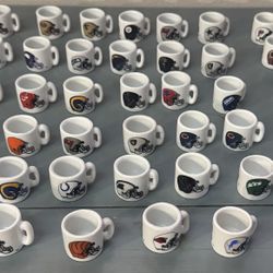 Vintage Large Lot of NFL mini Mugs including Oilers and Redskins $45 for All
