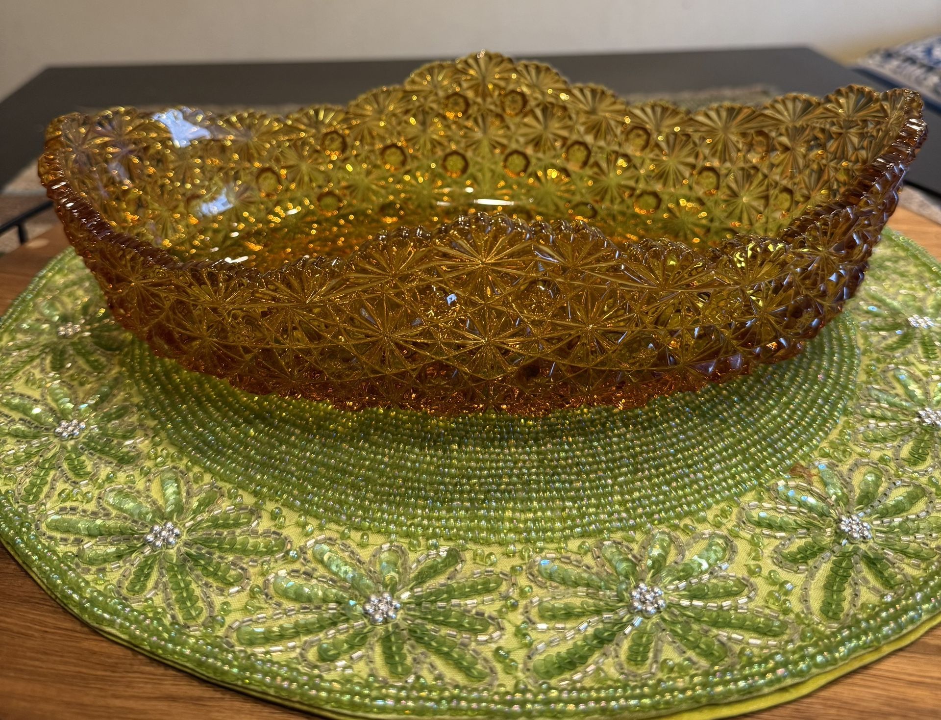 Amber Glass Vintage Decorative 
