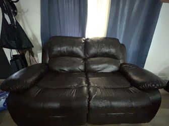Chocolate Brown Reclining Love seat