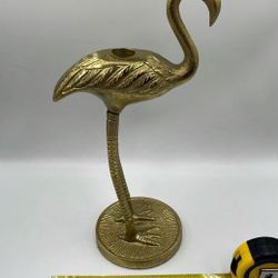 Gold Flamingo Candle Holder