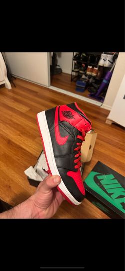 Air Jordan 1 Bundle - "Lucky Green" High & "Bred" Mid - Size 10.5 (Worn Once)