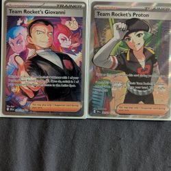 Team Rockets Giovanni And Proton Special Illustration Rare Holo