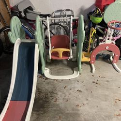 7-in-1 Toddler Slide And Swing Set