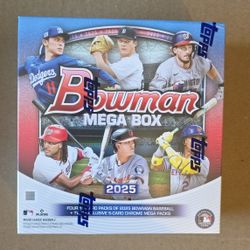 2025 BOWMAN BASEBALL MEGA BOX (50 cards) w/2 Chrome Packs  