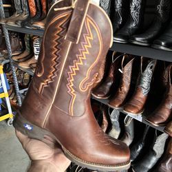 KUT Western Work Boot Cowboy  Leather Rodeo Rancher  Square Toe 