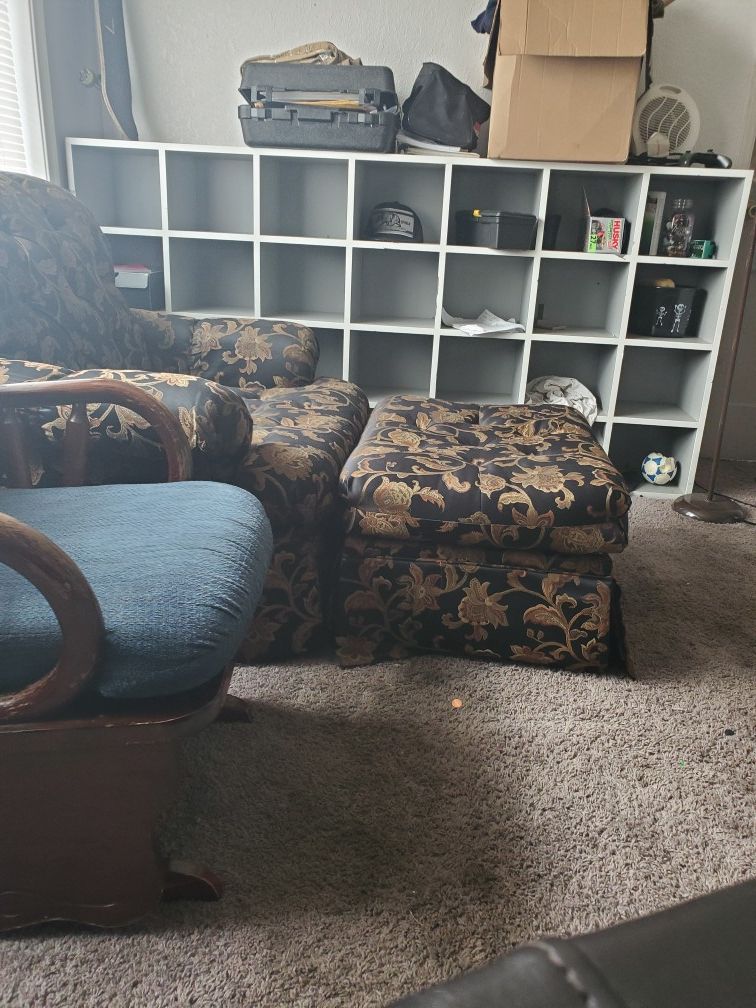 Rocking chair & Couch and Ottoman