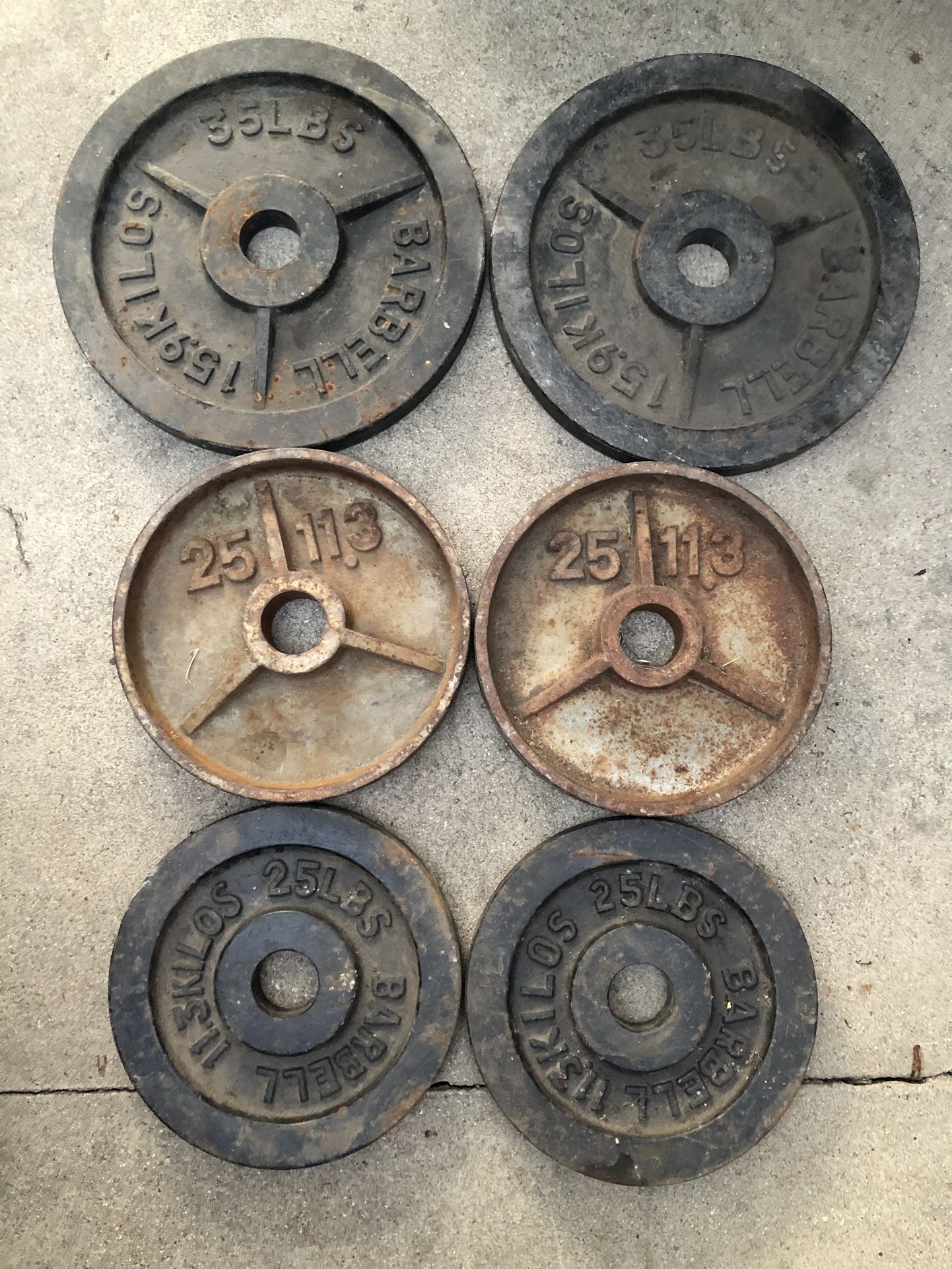 Olympic Weights 35s 25s 25s Selling All Together