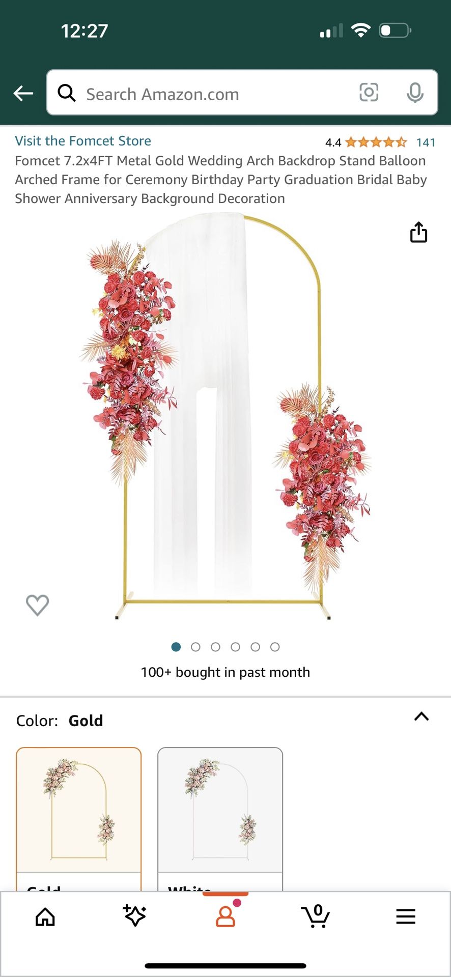 Gold Arch For Event Planner