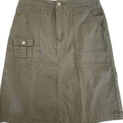 VINTAGE CHEROKEE Skirt Cargo Utility Gorpcore Army Olive Green Women’s Size 4