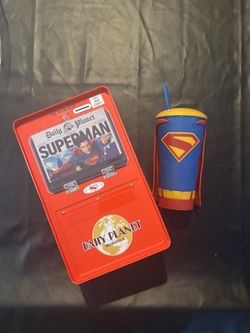 Superman 2025 AMC Cinema Newspaper Popcorn Bucket & Cup Combo IN HAND