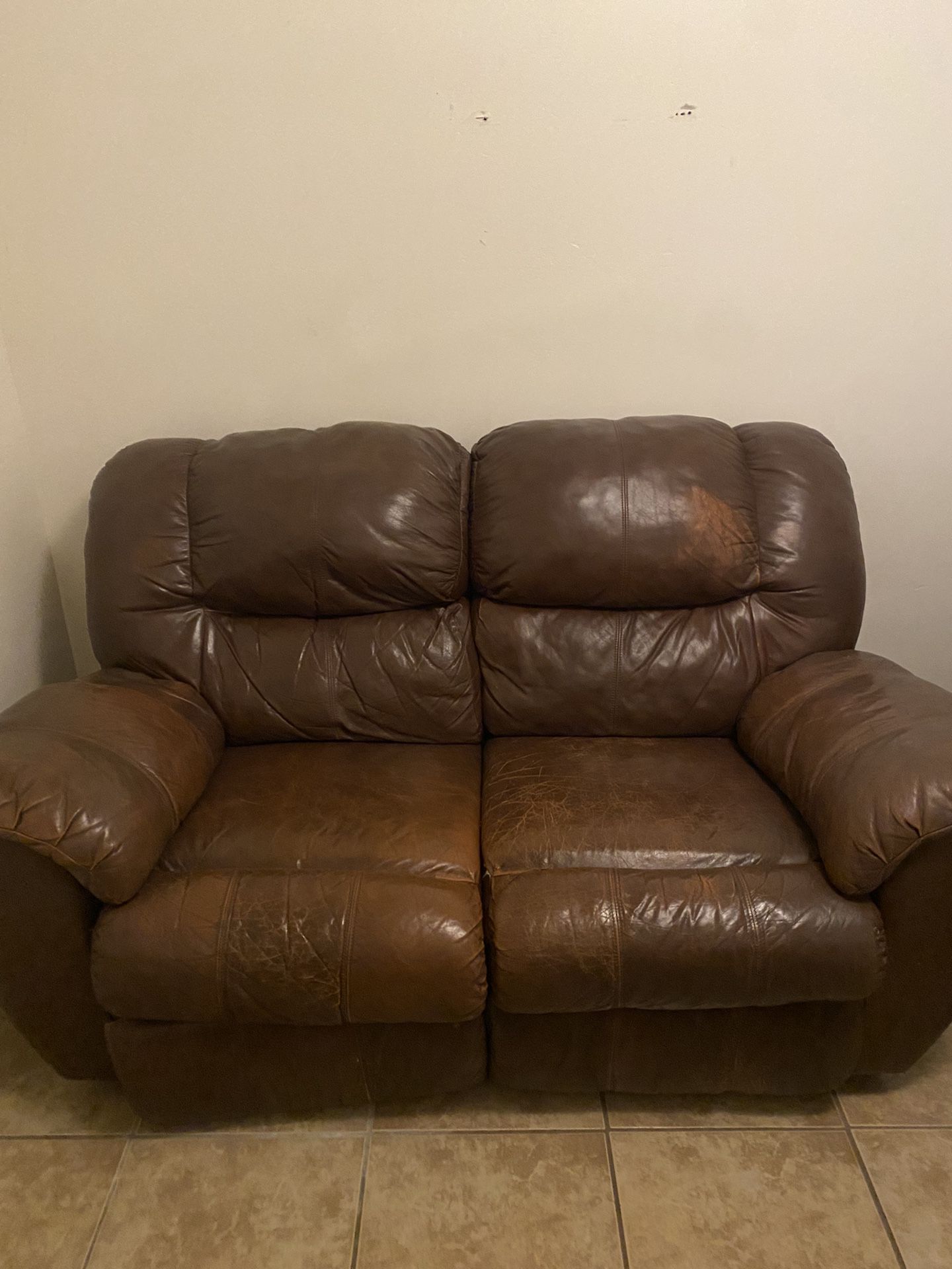 Small Leather Couch 
