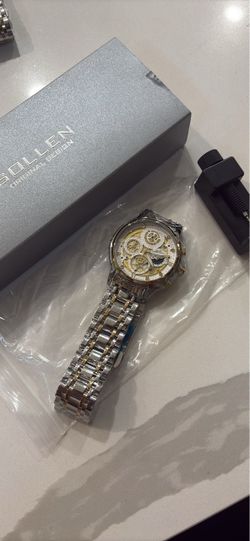 Gold & White Watch – Brand New
