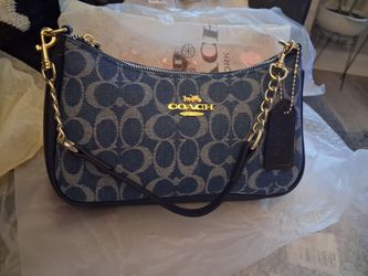 Coach New York Signature Denim Crossbody Bag
