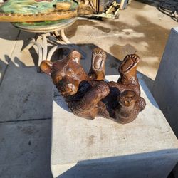 CEMENT BEAR STATUE $40