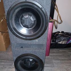 Speakers In Box With Amp