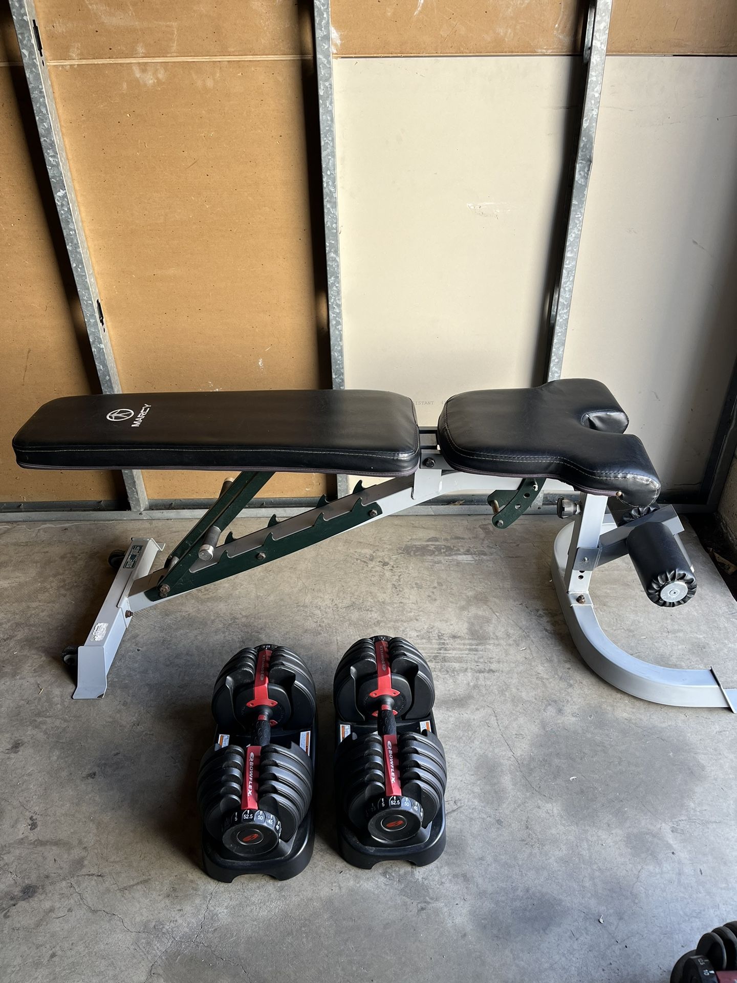 Dumbbell Adjustable Weights BowFlex 5-52.b With Weight Bench Press