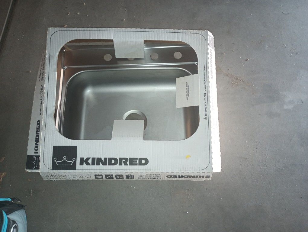 KINDRED STAINLESS INTOXIDABLE SINK
