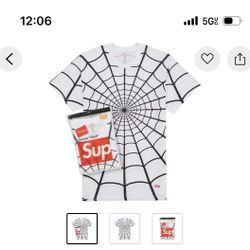 Supreme Hanes Spider-Man Tagless Tees (2 Pack) White) Size Large