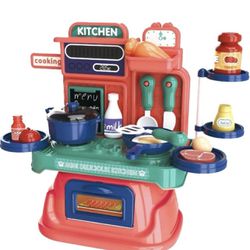 Play Kitchen Set for Kids 27 PCS Realistic Cooking Accessories, Desktop