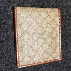 Celine Triomphe vintage Leather bifold wallet