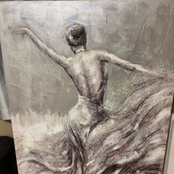 Abstract Metallic Textured Artwork – Stunning in Person