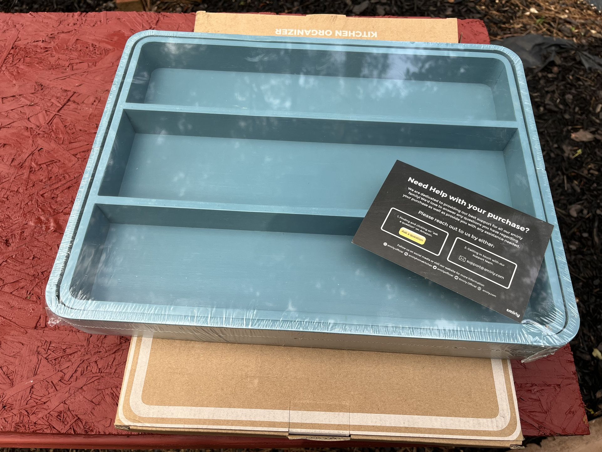 SMIRLY Silverware Drawer Organizer - Bamboo Kitchen Drawer Organizer expandable