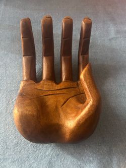 You’re in good hand; Vintage 1960s Teak Wood Buddha Hand:
