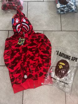 A BATHING APE zip up Red