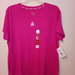 Women's Hot Pink Reebok T-shirt Size Medium New $7 Must Pick Up In Edinburg No Holds 