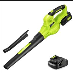 SnapFresh 20V Cordless Leaf Blower with Battery and Charger