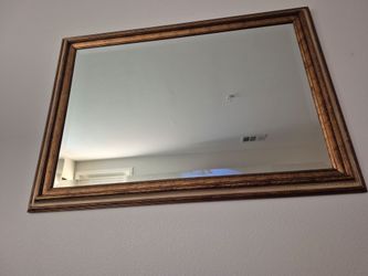 $100 OAK MIRROR! (GOLD & DESIGNED)