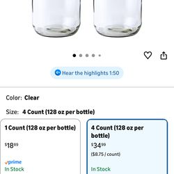 Glass gallon jugs
