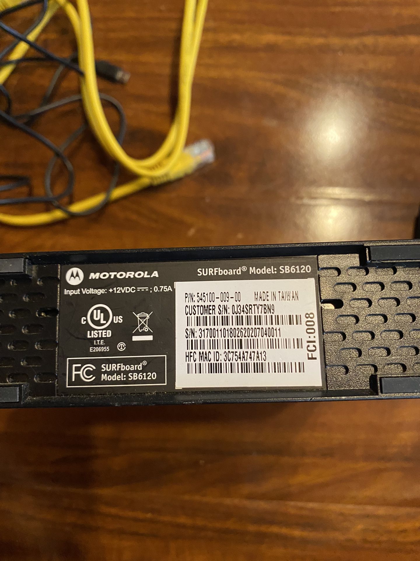 Motorola Surfboard SB6120 Cable Modem