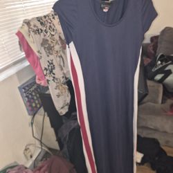 Discreet Red White And Blue Flag Dress Size MEDIUM