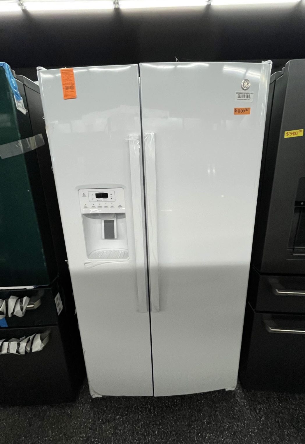 New GE Side By Side White Refrigerator Manufacture Warranty