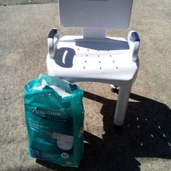 Shower Chair+Xl Diapers 20.00