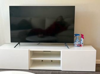 All white tv stand (NEEDS TO GO)