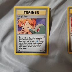 Vintage Misty Pokemon Trainer Cards 