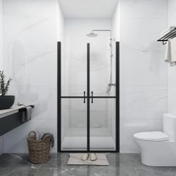 VidaXL Black Frame Shower Door