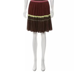 Gucci Colorblock Striped lined Circle Knee-length Skirt size 38/XS $1300