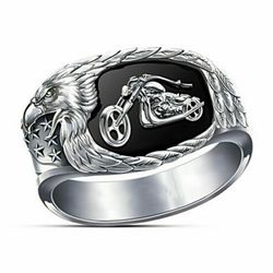 *NEW ARRIVAL* Motorcycle 925 Stamped Ring Sizes 7 / 8 / 9 / 10 / 11 / 12 1/2 *See My Other 300 Items*