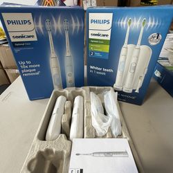 Philips Sonicare Optimal Clean Rechargeable Electric Toothbrush, 2-pack