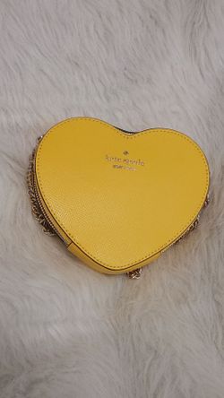 NWT Kate Spade New York Yellow Love Shack Mini Heart Crossbody Bag