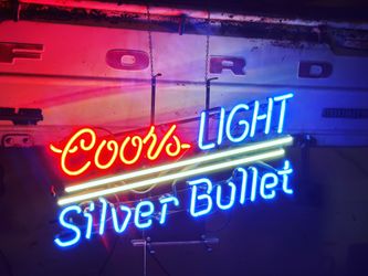 Coors light silver bullet neon sign outlet