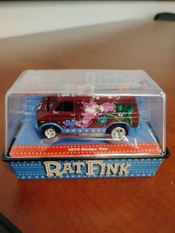 Auto world Slot van 1973 Dodge Van Rat Fink New in Original Box