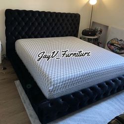 KING BED FRAME WITH MATTRESS 