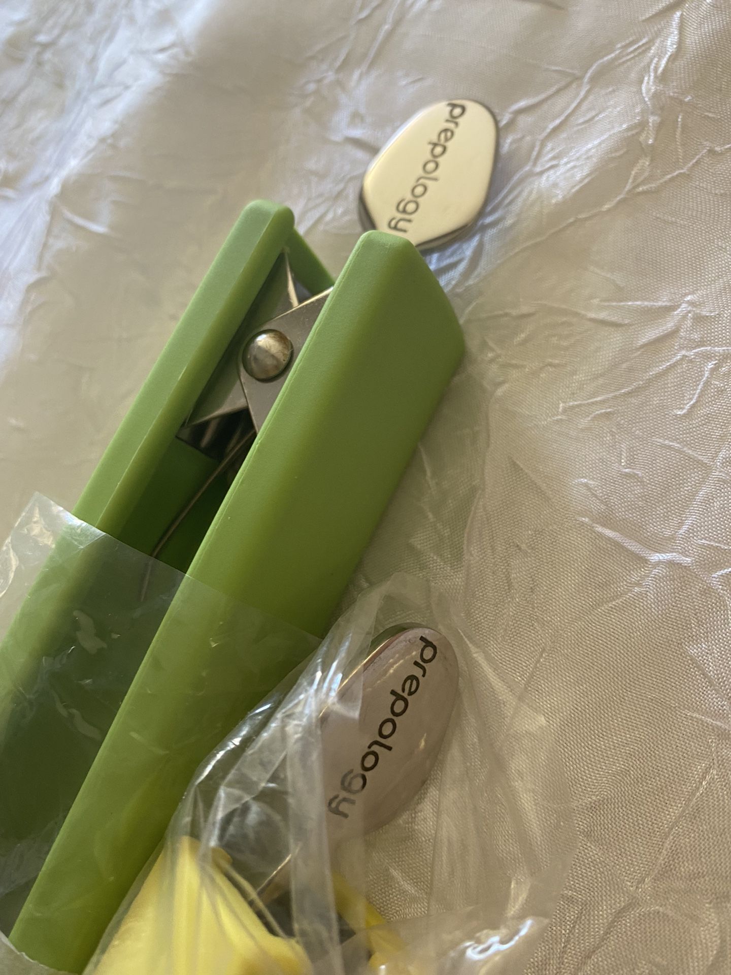 Prepology 2 Piece Kitchen Tong Set w/ Yellow and green Silicone Accents & Locking Feature