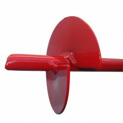 (3 PCS) MTB 48" AUGER EARTH ANCHOR 6" W HELIX, 18MM ROD, PAINTED RED, GUYING TENTS FENCING CANOPIES, PACK OF 3